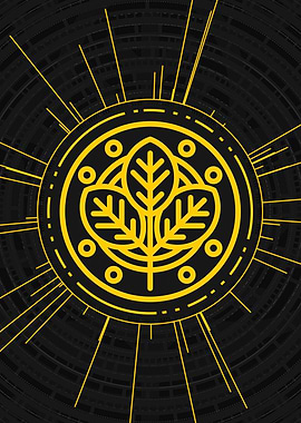 Gold Sacred Geometry Glyph