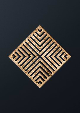 Gold Sacred Geometry Glyph