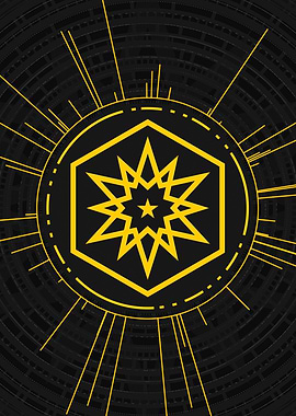 Gold Geometric Glyph Rune