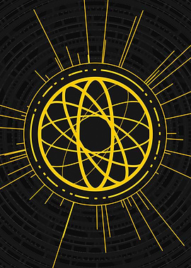 Yellow Glyph Mandala Rune