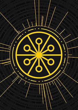 Gold Sacred Geometry Glyph