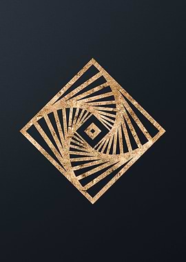 Gold Sacred Geometry Glyph