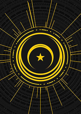 Gold Sacred Geometry Glyph