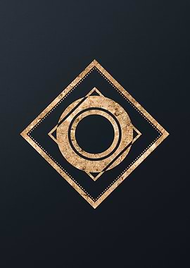 Gold Geometric Glyph Rune