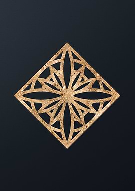 Gold Sacred Geometry Glyph