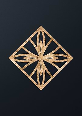 Gold Geometric Glyph Rune