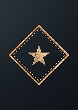 Gold Sacred Geometry Glyph