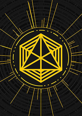 Gold Glyph Mandala Rune