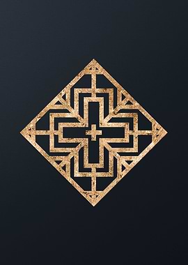 Gold Glyph Mandala Rune