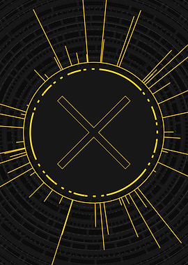 Gold Glyph Mandala Rune