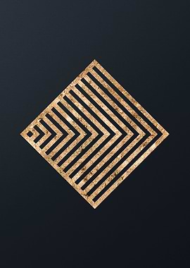 Gold Sacred Geometry Glyph