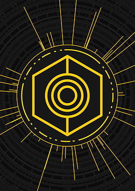 Yellow Glyph Mandala Rune