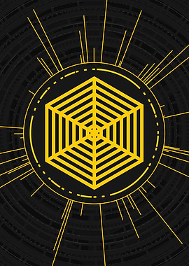 Yellow Glyph Mandala Rune