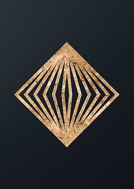 Gold Sacred Geometry Glyph