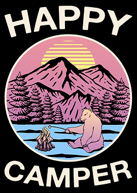 Camping Happy Camper Bear