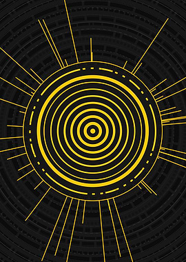 Gold Glyph Mandala Rune