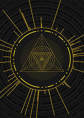 Yellow Glyph Mandala Rune