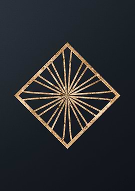 Gold Sacred Geometry Glyph