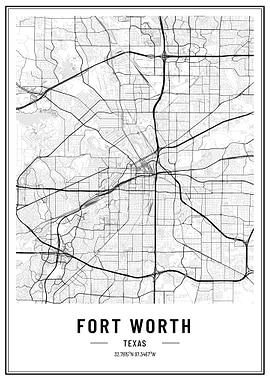Fort worth USa Map