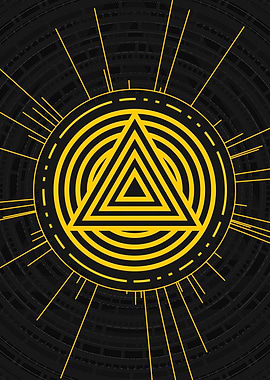 Yellow Glyph Mandala Rune