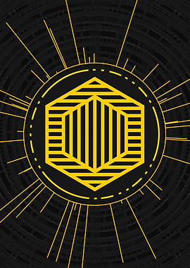 Gold Glyph Mandala Rune