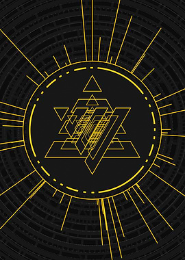 Gold Glyph Mandala Rune