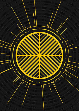 Gold Glyph Mandala Rune