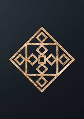 Gold Glyph Mandala Rune