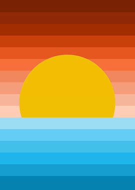 Sunset Geometric Art