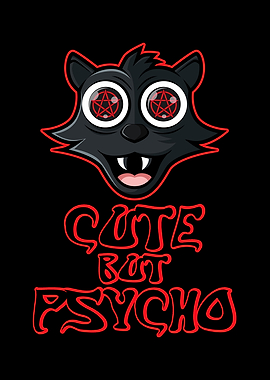 Cute Psycho Black Kitten