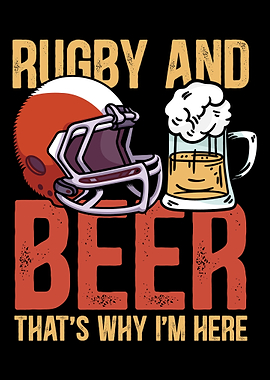 Rugby And Beer Fan Player