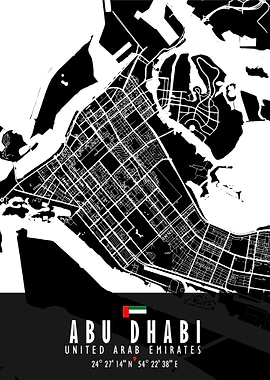 Abu Dhabi Map UAE