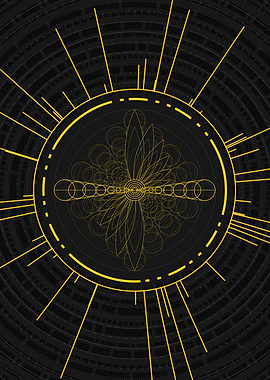 Yellow Glyph Mandala Rune