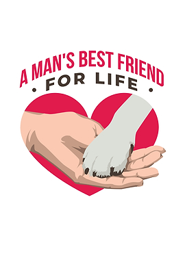 HAND HOLDING DOG PAW