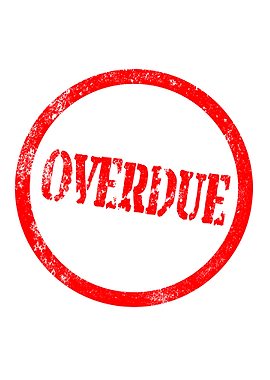 Overdue Rubber Stamp
