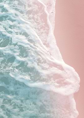 Soft Mint Pink Ocean Dream
