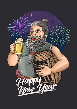 Beard oldman new year