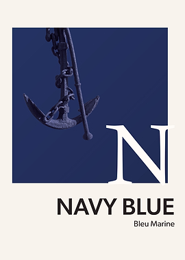 Color Alphabet Navy Blue