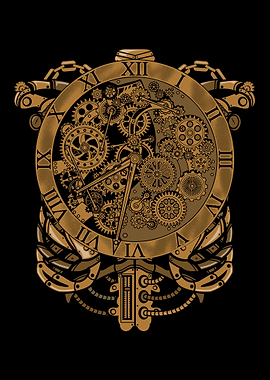 Steampunk Clock Skeleton