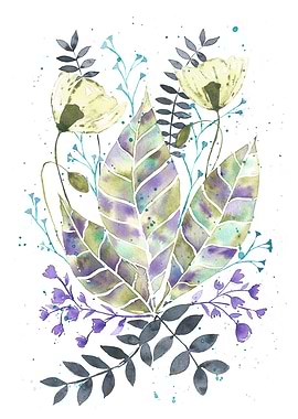 Bunch of lilac and green f