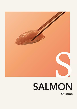 Color Alphabet Salmon S