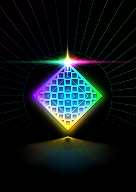 Neon Geometric Glyph Rune