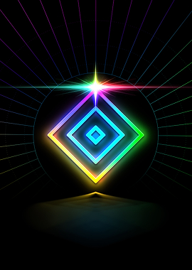 Neon Glyph Mandala Rune