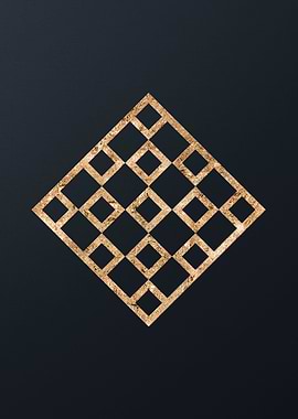 Gold Sacred Geometry Glyph