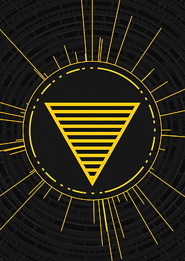 Gold Sacred Geometry Glyph