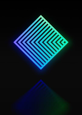 Neon Sacred Geometry Glyph