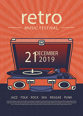 Retro music poster