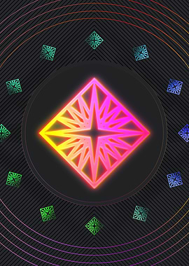 Neon Geometric Glyph Rune