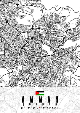Amman Map Jordan