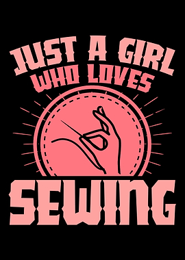 A girl who loves sewing